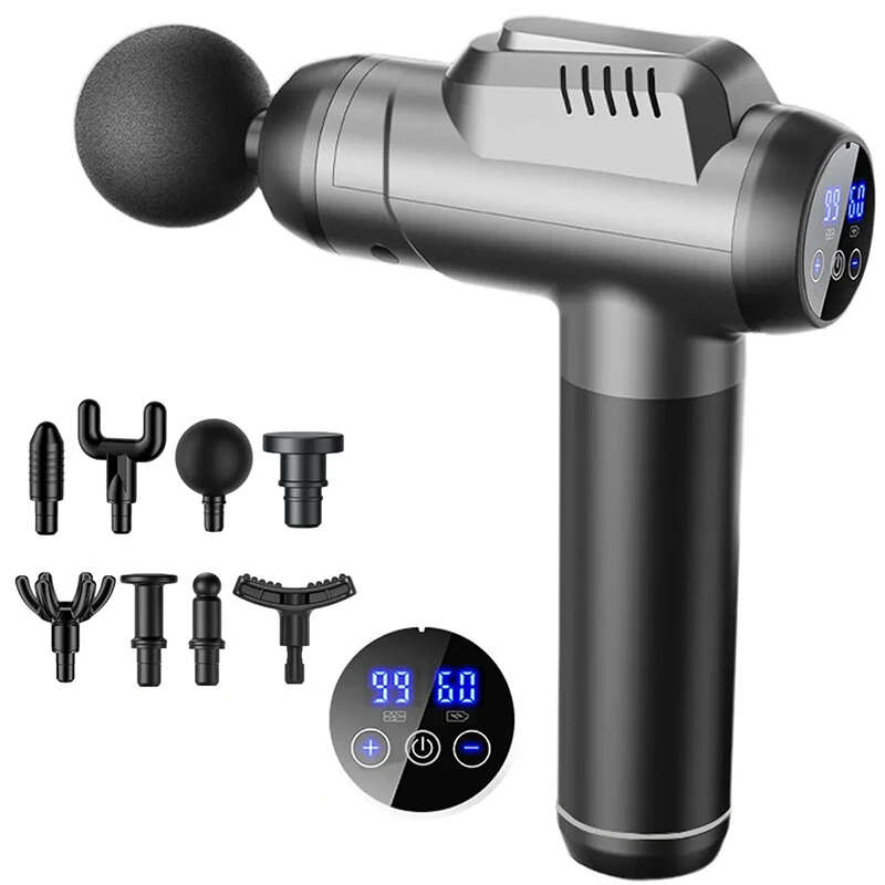 Konka A2 Massage Gun 8 Message Heads 99 Adjustable Gears Fascia Gun Brushed Motor 1500mAh Battery (image for) Konka A2 Massage Gun 8 Message Heads 99 Adjustable Gears Fascia Gun Brushed Motor 1500mAh Battery